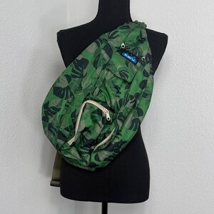 KAVU Green Leaf Rope Sling Bag